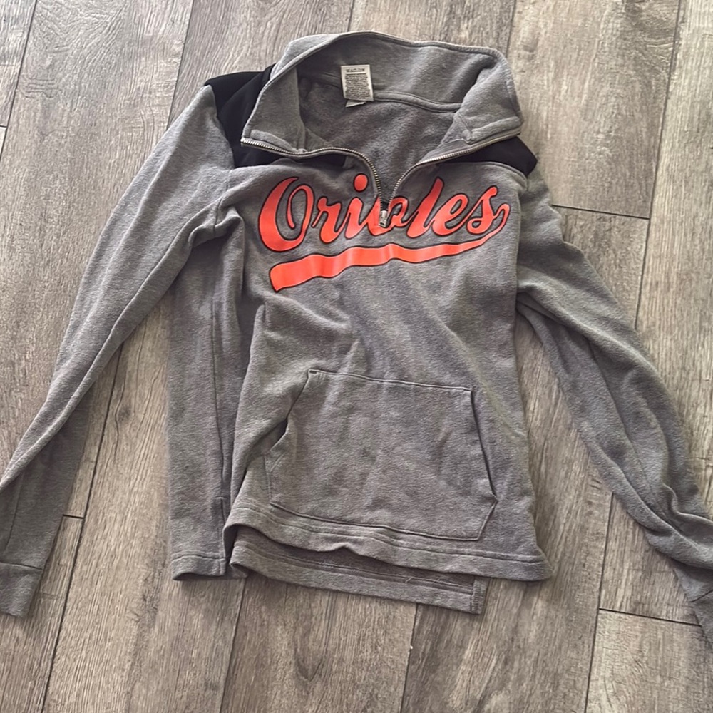 PINK Victoria's Secret Gray and Black Pullover